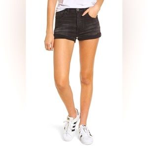 LIKE NEW One Teaspoon Harlets Cuffed Denim Shorts In Superstar Black